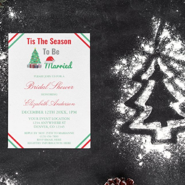 Tis The Season To Be Married Bridal Shower Invitation (Creator Uploaded)