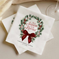 ’Tis the Season to Be Married Bridal Shower Napkin
