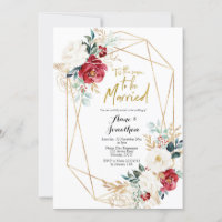 Tis The Season to be Married Christmas Floral Invi