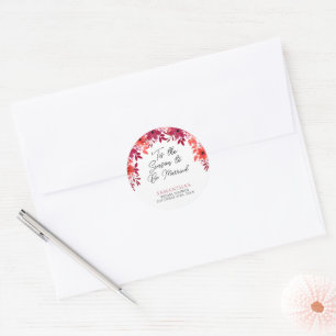 'Tis the Season to Be Married Floral Bridal Shower Classic Round Sticker