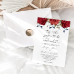 Tis The Season to be Married Floral Wedding Invitation<br><div class="desc">Elegant and romantic floral theme invitation template featuring watercolor illustration of navy and burgundy peony with greenery. The text says "Tis the season to be married." Perfect for your winter wedding.</div>