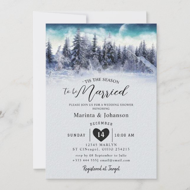 Tis the season to be married Invitation (Front)