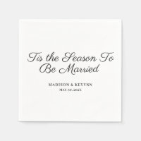 Tis the Season To Be Married | Wedding Napkins