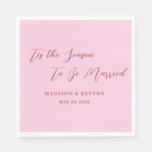 Tis the Season To Be Married   Wedding Napkins