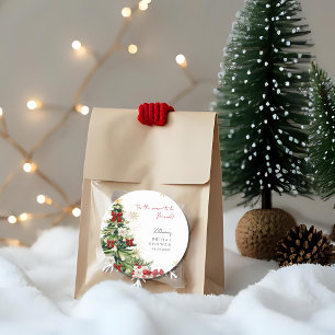 Tis the Season to be married Winter Bridal Shower  Classic Round Sticker