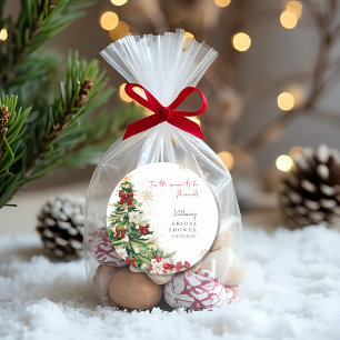 Tis the Season to be married Winter Bridal Shower  Classic Round Sticker