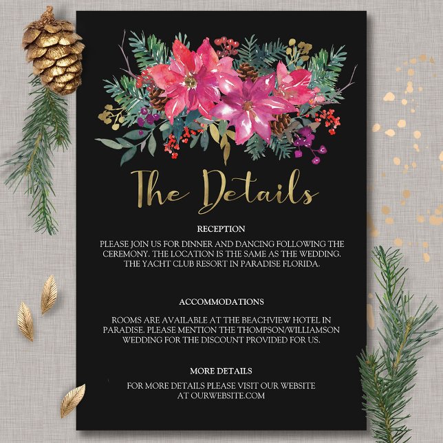 Tis The Season To Be Married Winter Christmas Pink Enclosure Card (Creator Uploaded)