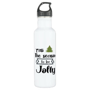 Tis The Season To Be New Year Celebration Minimal  710 Ml Water Bottle