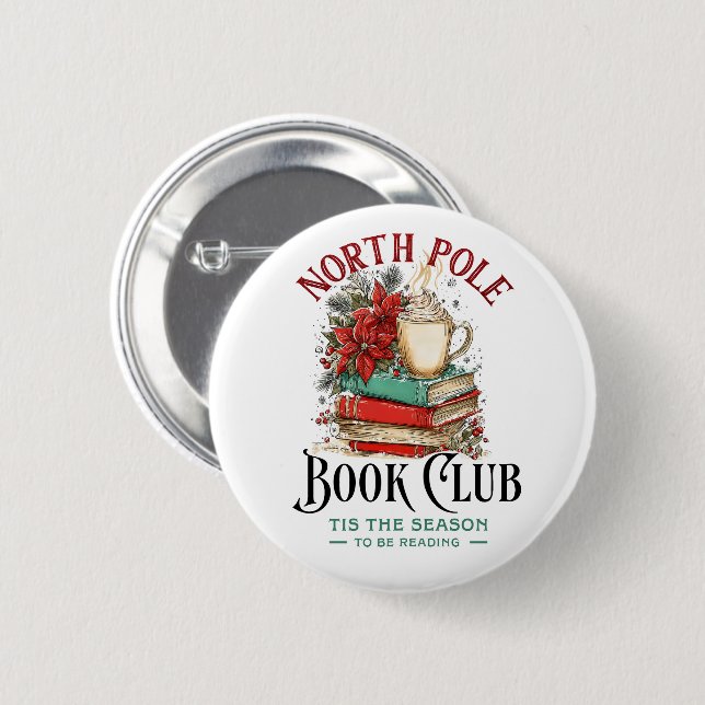 'Tis the Season to Be Reading  6 Cm Round Badge (Front & Back)