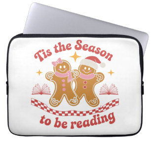 Tis The Season To Be Reading Christmas School Laptop Sleeve
