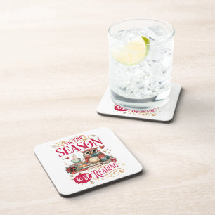'Tis The Season to Be Reading  Coaster