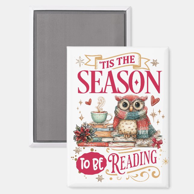'Tis The Season to Be Reading  Magnet (Front/Back)