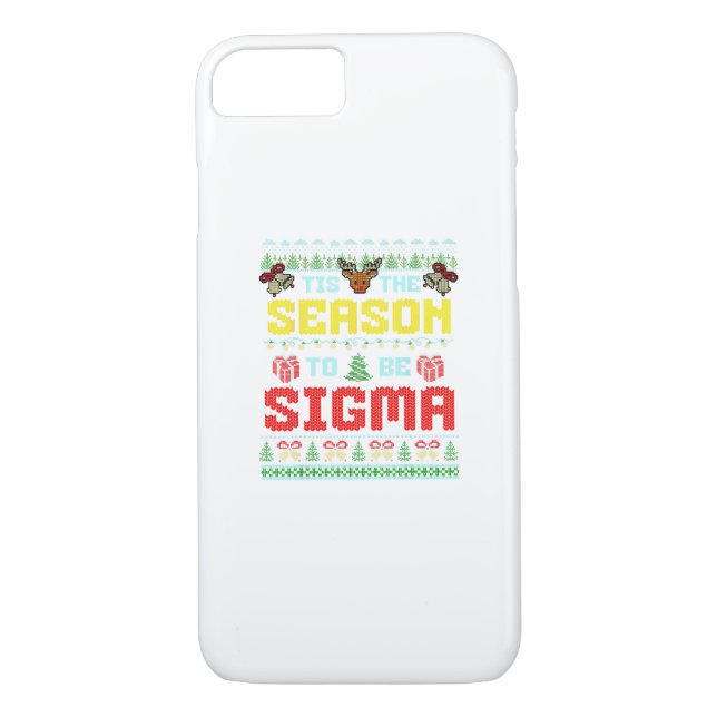 Tis The Season To Be Sigma Christmas Brainrot Iron Case-Mate iPhone Case (Back)
