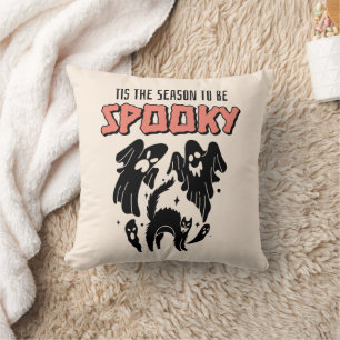 Tis the Season to be Spooky Creepy Halloween Cushion