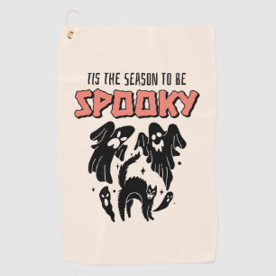 Tis the Season to be Spooky Creepy Halloween Golf Towel