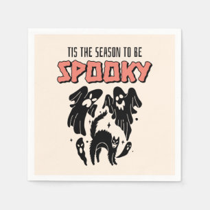Tis the Season to be Spooky Creepy Halloween  Napkin