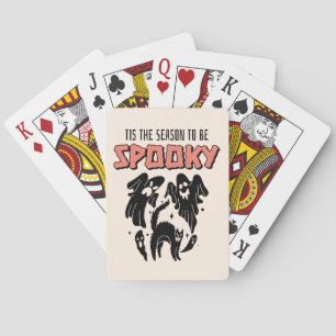 Tis the Season to be Spooky Creepy Halloween  Playing Cards