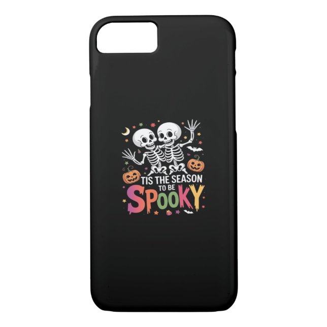Tis The Season To Be Spooky Dancing Skeleton Hallo Case-Mate iPhone Case (Back)