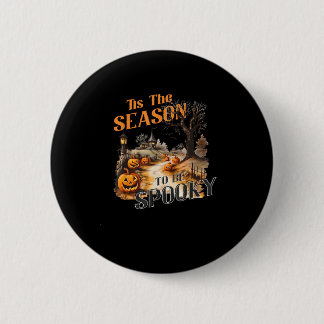 Tis The Season To Be Spooky Fall Halloween Retro C 6 Cm Round Badge