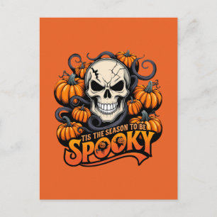 Tis The Season To Be Spooky Holiday Postcard