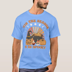 Tis The Season To Be Spooky Pumpkin Face Funny Hal T-Shirt