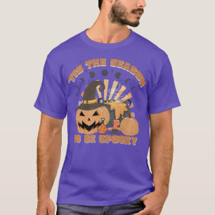 Tis the Season To Be Spooky! Pumpkin Face Hallowee T-Shirt