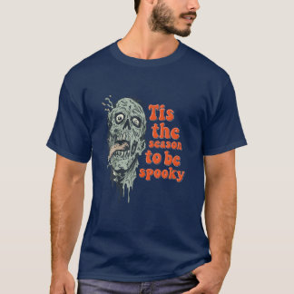 Tis The Season To Be Spooky Zombie Skull Vintage H T-Shirt