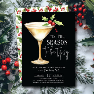 'Tis the Season to Be Tipsy! Cocktail Party Invitation