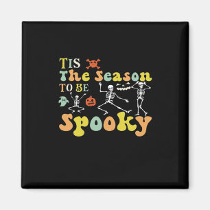 Tis The Season To Creepy Funny Dancing Skeletons M Magnet