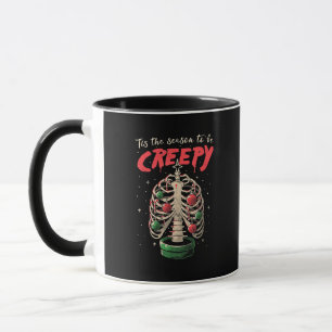Tis The Season To Creepy Skeleton Tree Mug