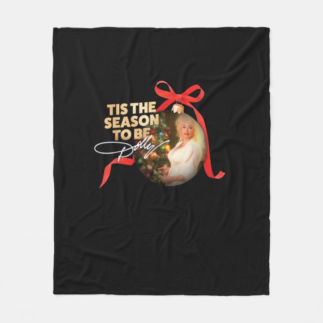 Tis The Season To Dolly Retro Classic Fleece Blanket (Front)