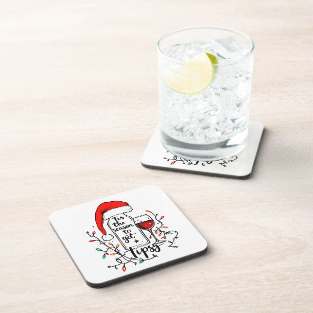 'Tis The Season to Get Tipsy  Coaster (Right Side)