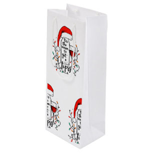 'Tis The Season to Get Tipsy Wine Gift Bag