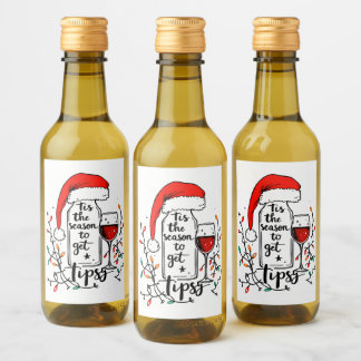 'Tis The Season to Get Tipsy Wine Label