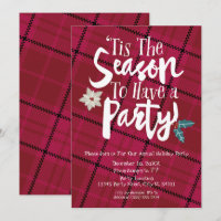 Tis The Season to Have a Party Holiday Invitations