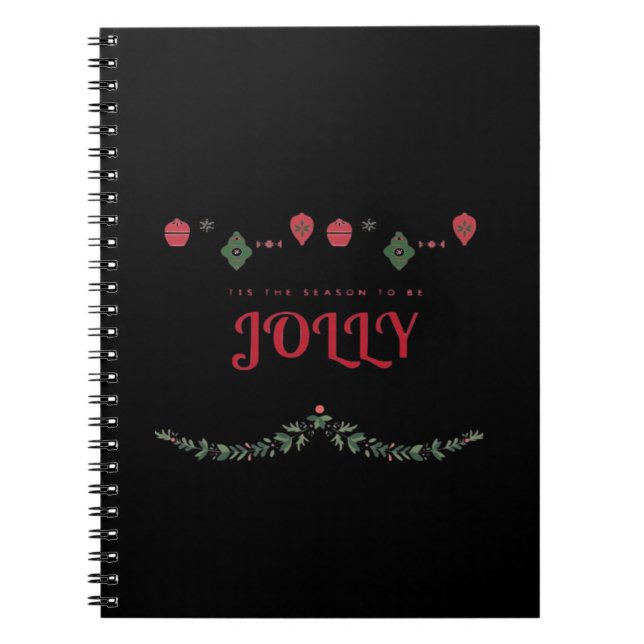 Tis The Season To Jolly Funny Casual Notebook (Front)