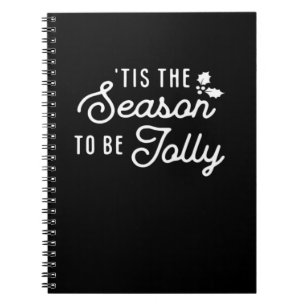 Tis The Season To Jolly Retro Style Notebook