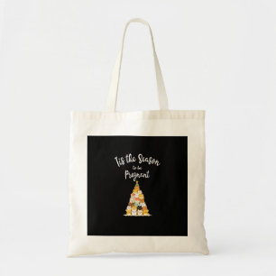 Tis The Season To Pregnant Cute Christmas Tree Men Tote Bag