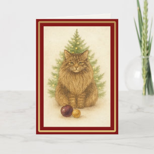 Tis the Season to Purr — Personalized Maine Coon Holiday Card