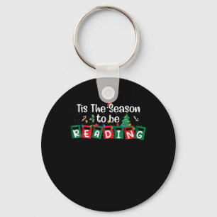 Tis The Season To Reading Christmas Teacher Book Key Ring