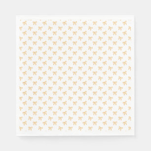 Tis' The Season To Sparkle Christmas Bow Gold Napkin