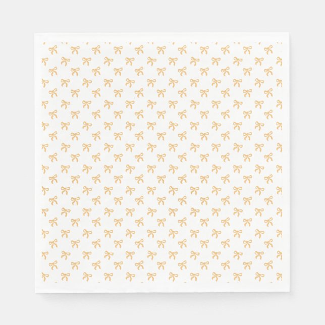 Tis' The Season To Sparkle Christmas Bow Gold Napkin (Front)