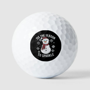 Tis The Season To Sparkle Christmas Holiday Gift Golf Balls