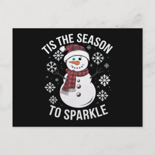Tis The Season To Sparkle Christmas Holiday Gift Postcard