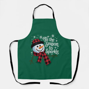 Tis The Season To Sparkle Christmas Winter Holiday Apron