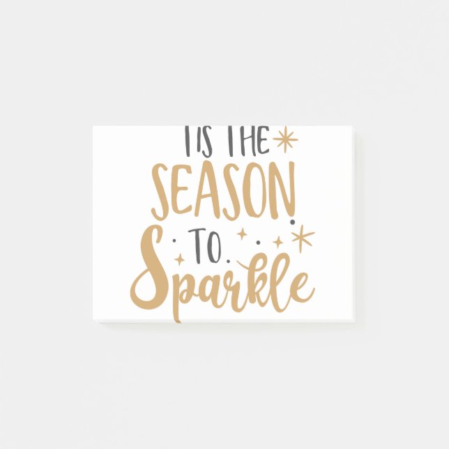 Tis the season to sparkle post-it notes (Front)