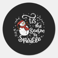 Tis The Season To Sparkle Snowman Christmas Family