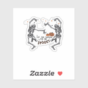Tis The Season To Spooky Halloween Skeleton Retro 