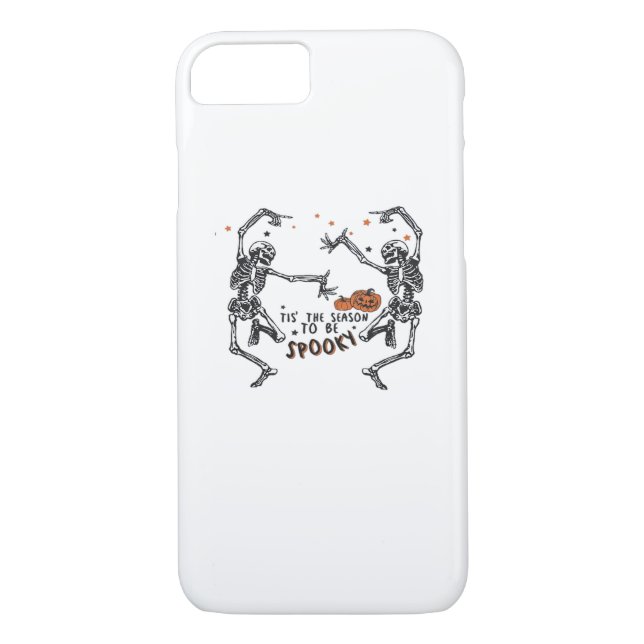 Tis The Season To Spooky Halloween Skeleton Retro  Case-Mate iPhone Case (Back)