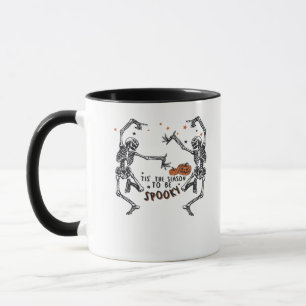 Tis The Season To Spooky Halloween Skeleton Retro Mug